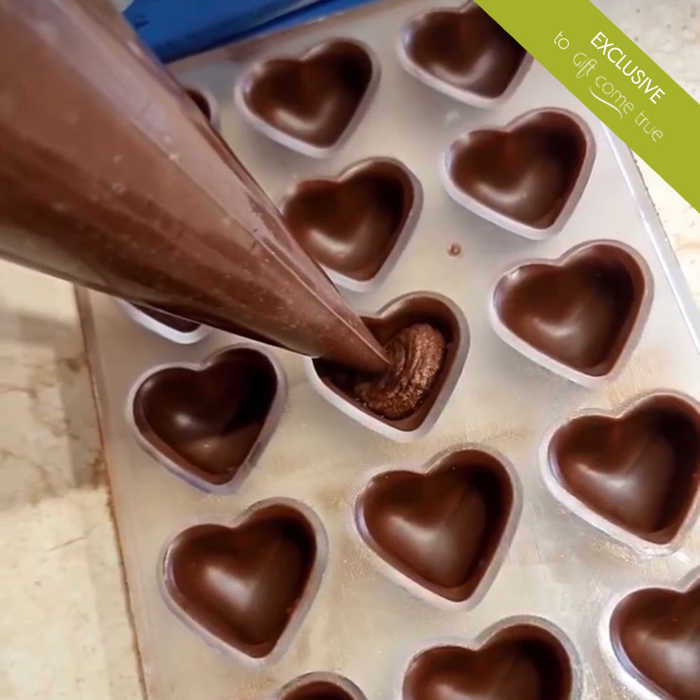 Sampling and exclusive production of chocolates.