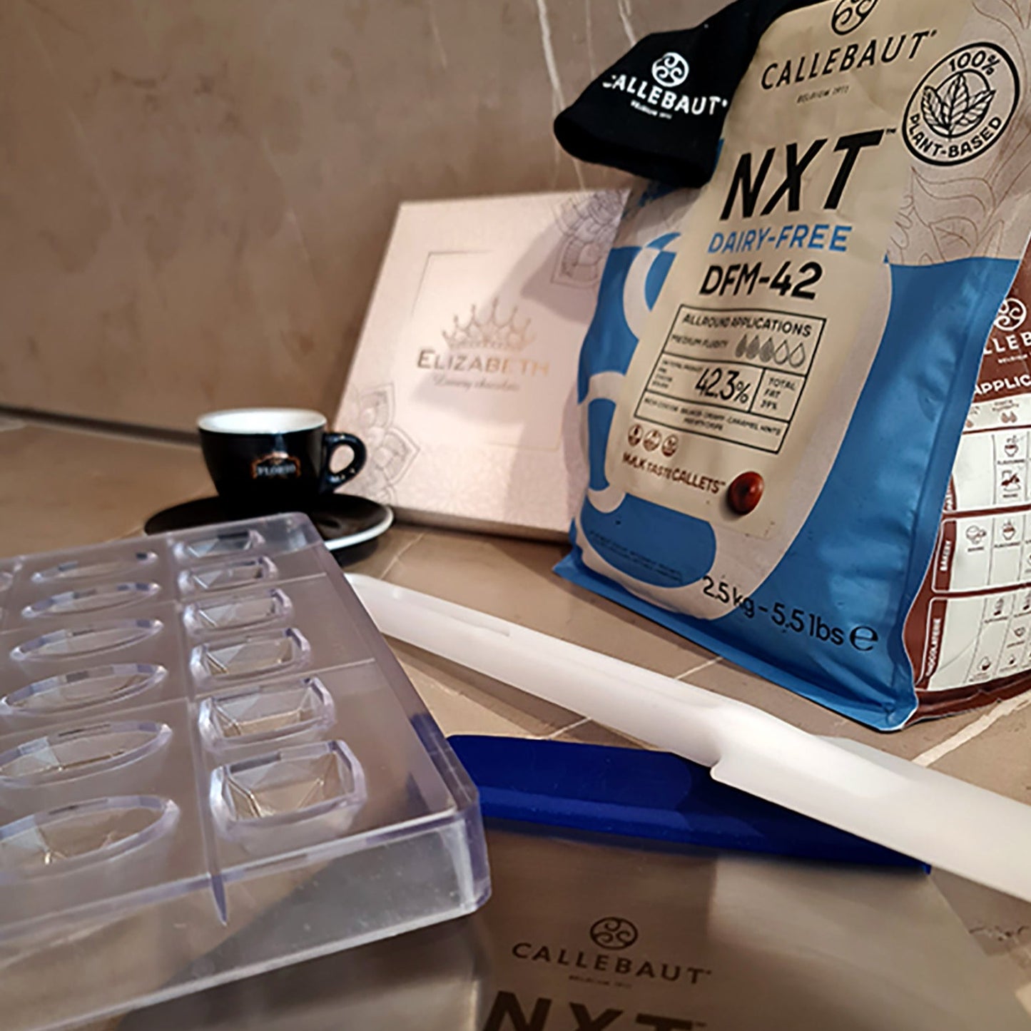 Sampling and exclusive production of chocolates.