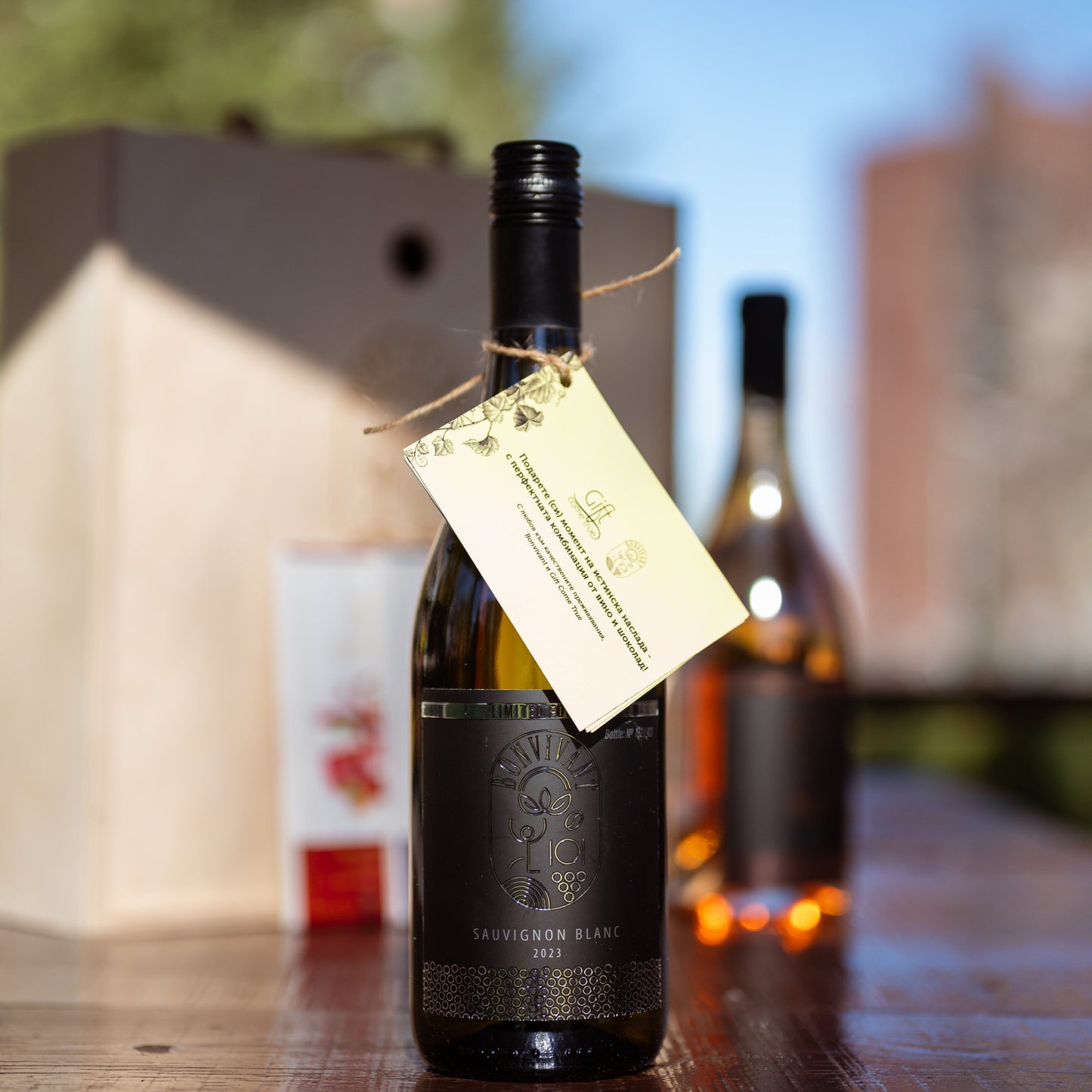 The perfect gift combination. Wine and chocolate for true connoisseurs