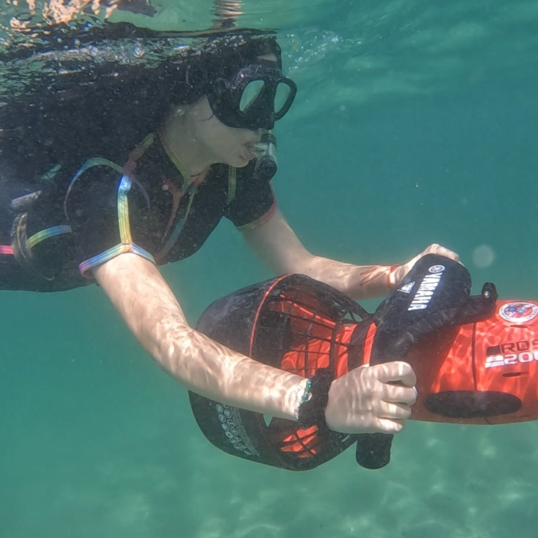 Snorkeling with an underwater scooter from St Ivan island in Sozopol