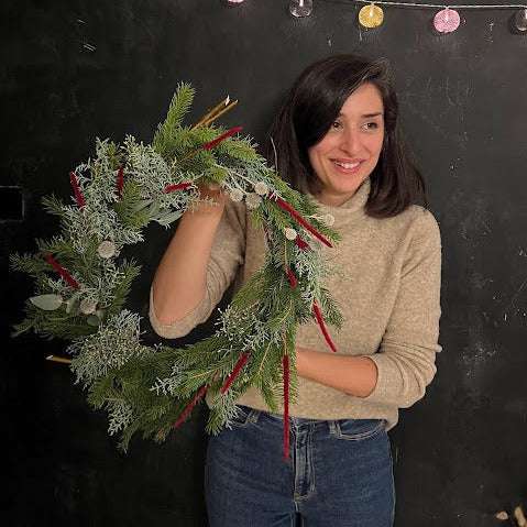 Christmas wreath made of natural materials