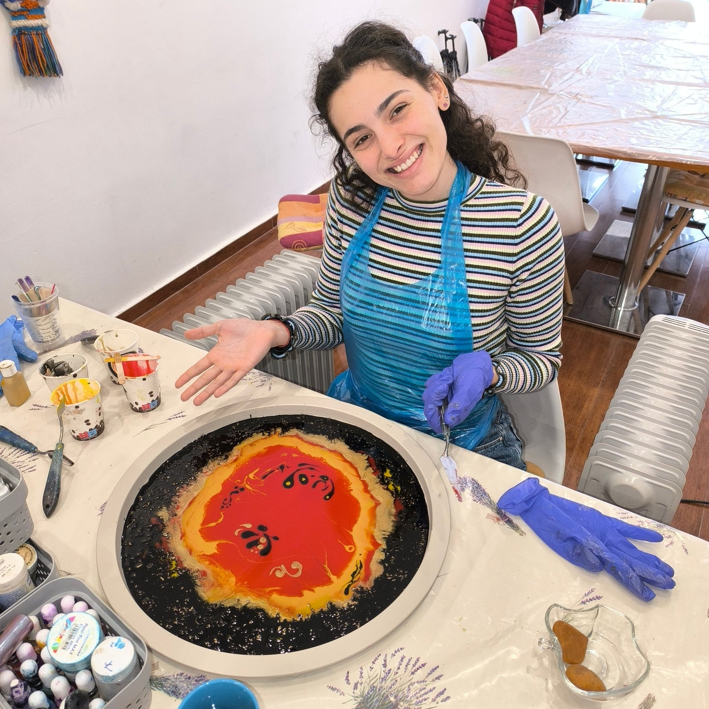 Table decoration workshop with epoxy resin