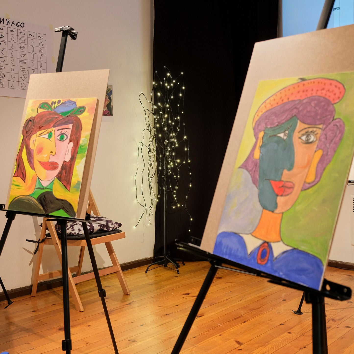 Paint like the greatest. Art class and theatrical performance