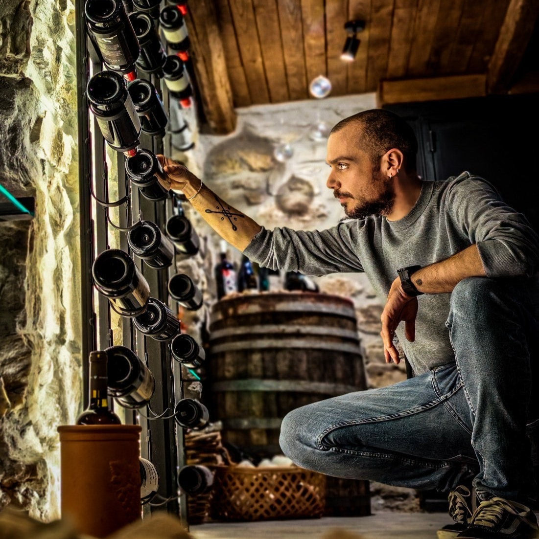 Authentic Greek wine tasting at Agora 1955 cellar in Pelion. Greece
