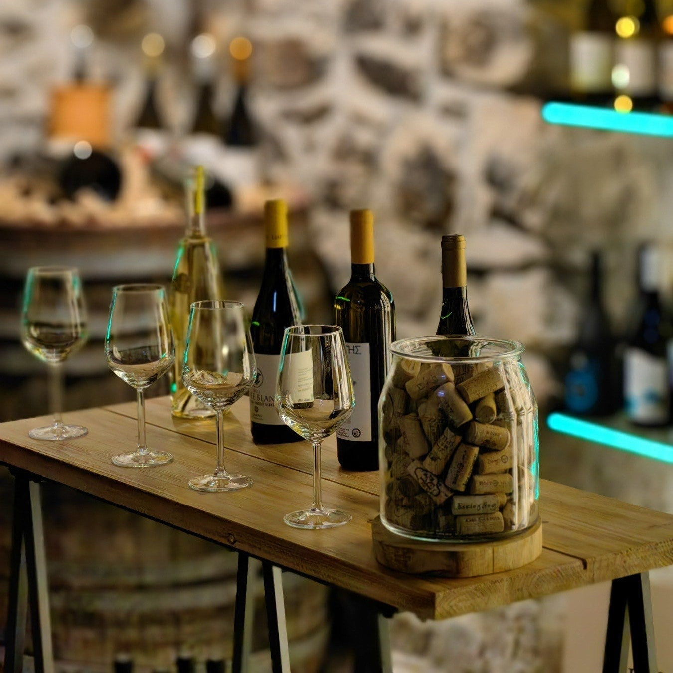 Authentic Greek wine tasting at Agora 1955 cellar in Pelion. Greece