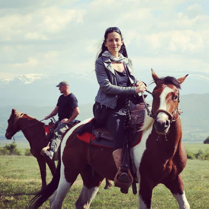 A special gift. Romantic horse riding for two and a chocolate treat