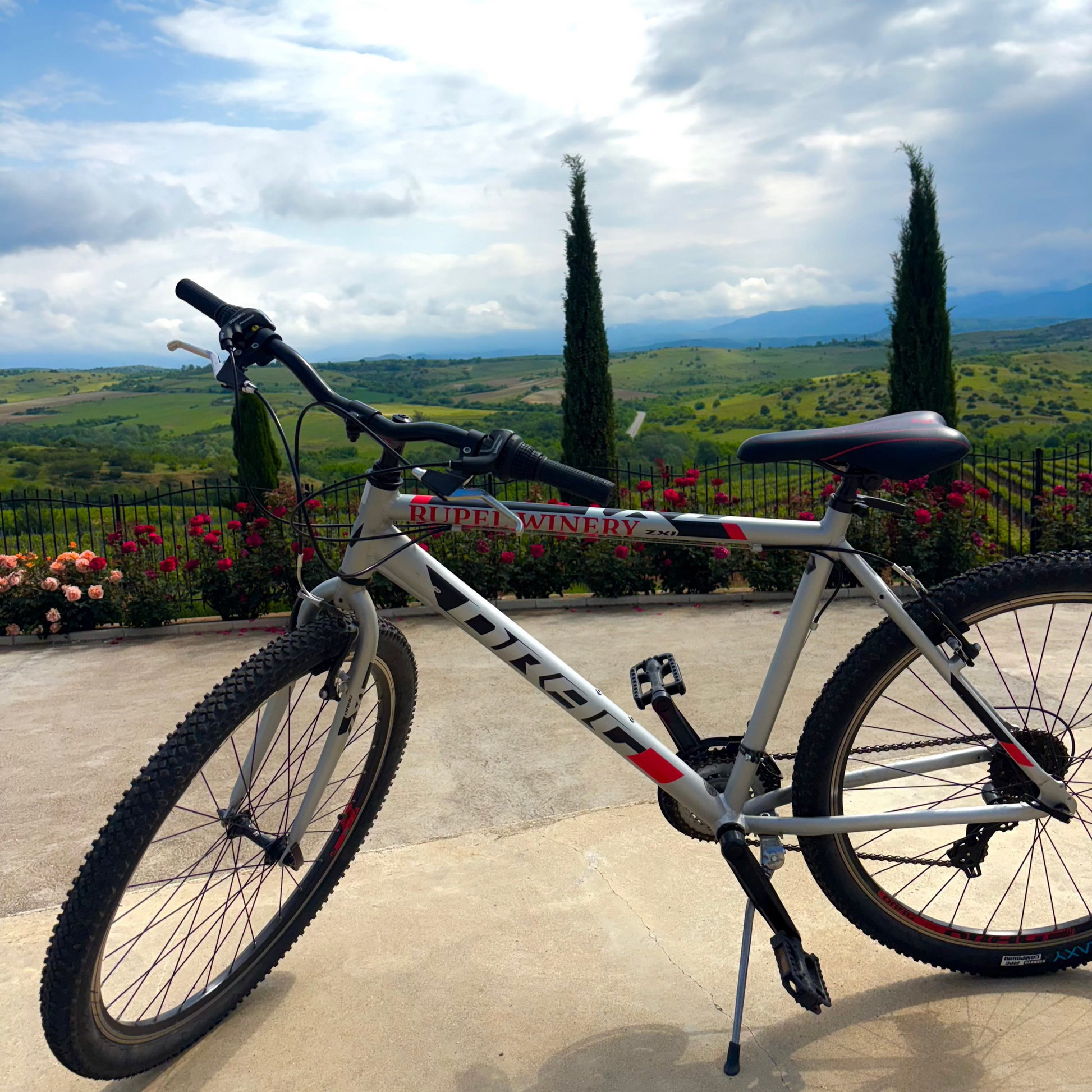 Колело за велотур около изба Рупел