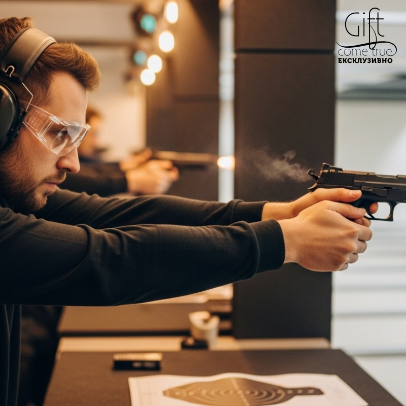 Shooting with 5 different weapons and 65 bullets