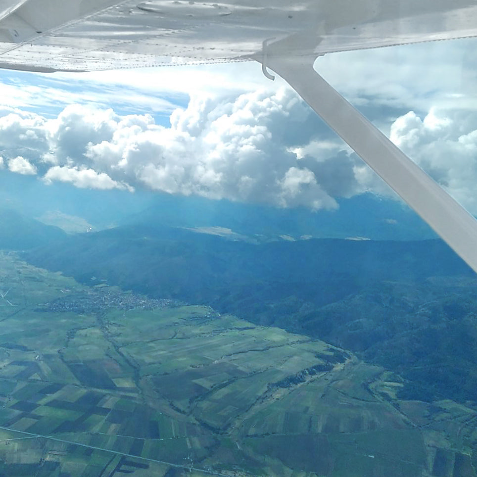 A flight for three over the magnificent Seven Rila Lakes
