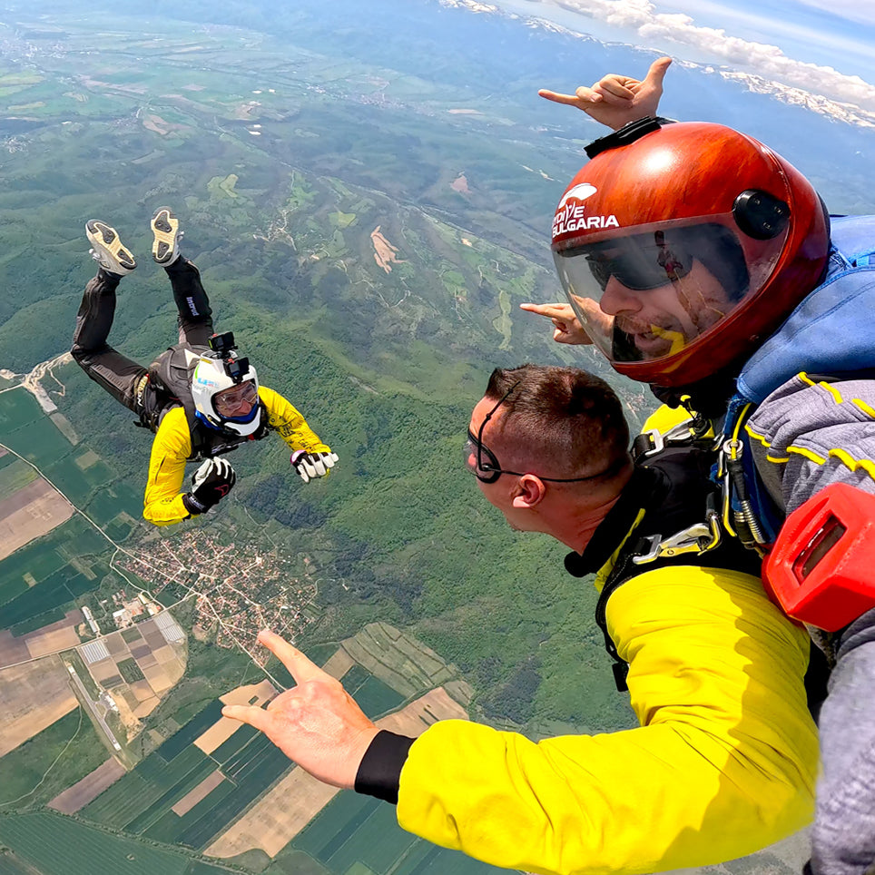 Tandem skydiving. Ihtiman airport