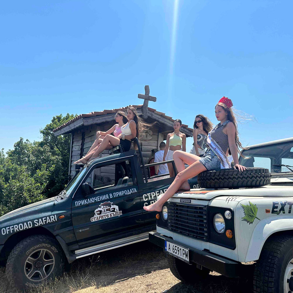 3 in 1 good vibes at the "Old Houses": Jeep safari, shooting training and wine tasting for two. Medovo village