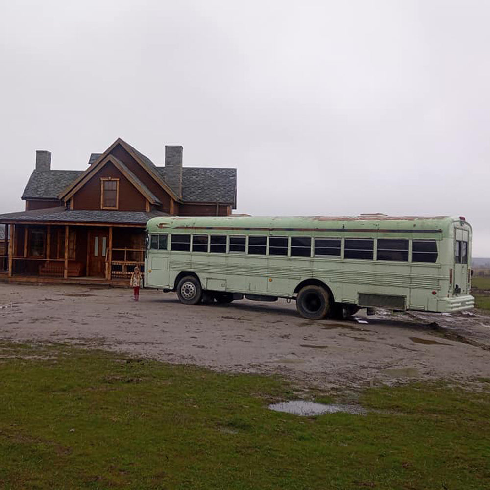 Learn to Drive american Army bus BlueBird