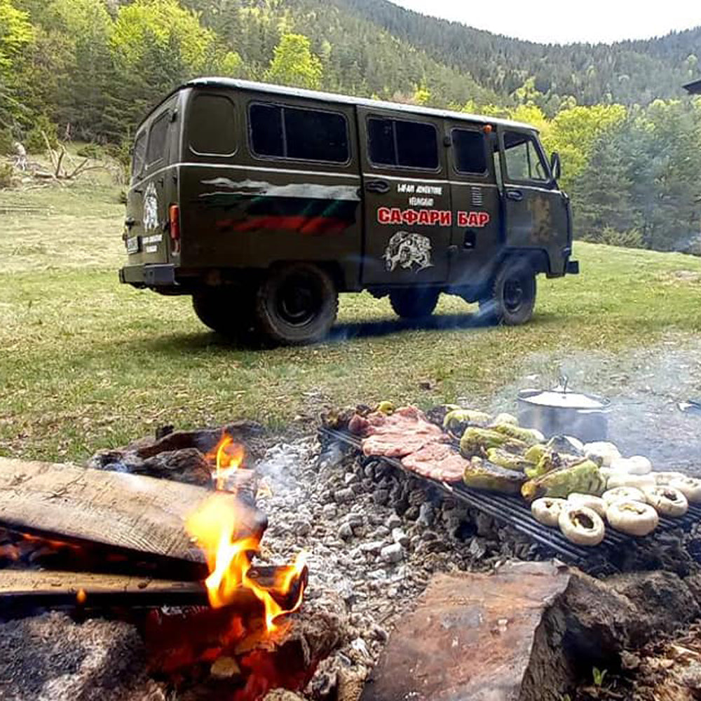 Party in the middle of the Rhodope Mountains with a bar on wheels