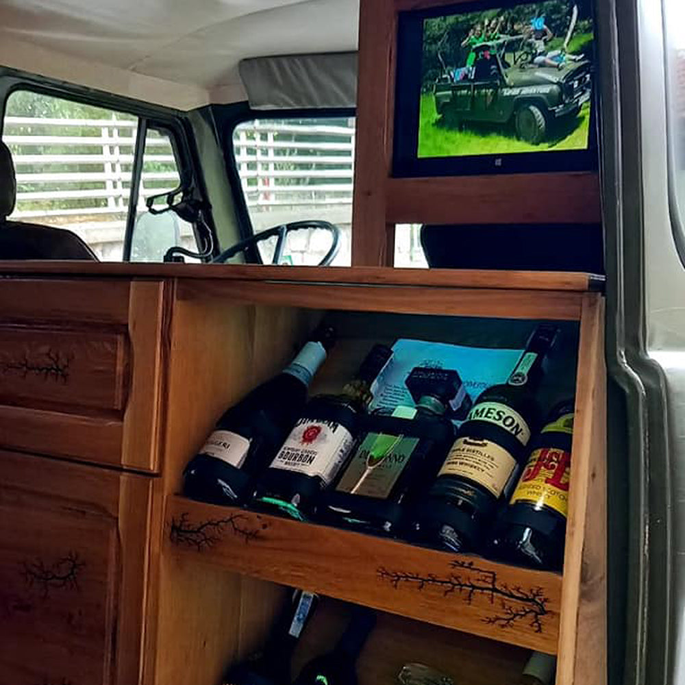 Party in the middle of the Rhodope Mountains with a bar on wheels