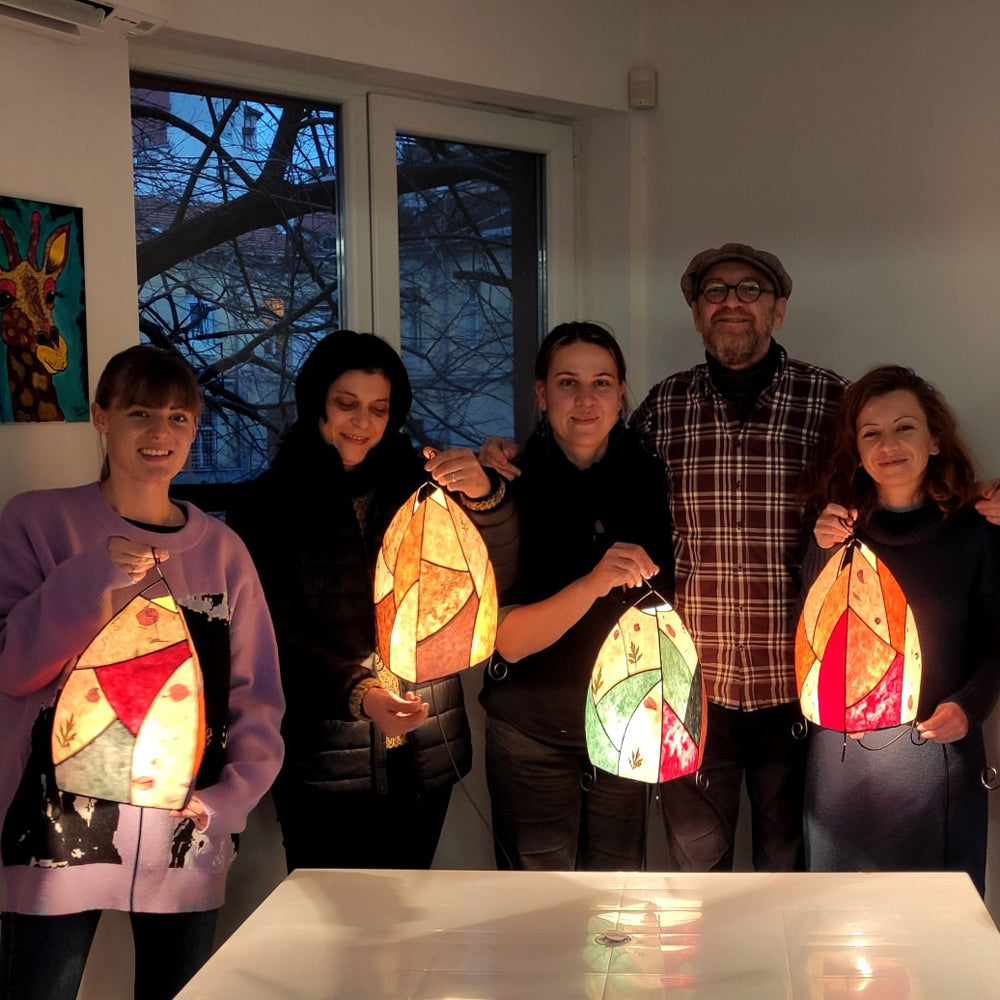 Craft a ray of light. Create a lamp of your own design.