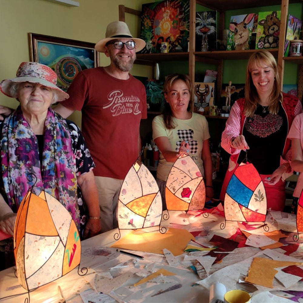 Craft a ray of light. Create a lamp of your own design.