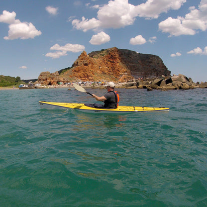  Sea or surfer kayaking lesson for beginners. Kavarna