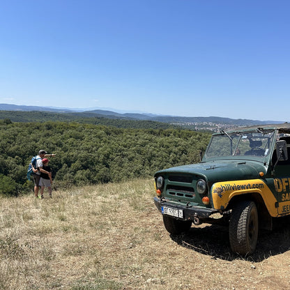 Offroad authentic Russian military jeep. Veliko Tarnovo and Arbanassi