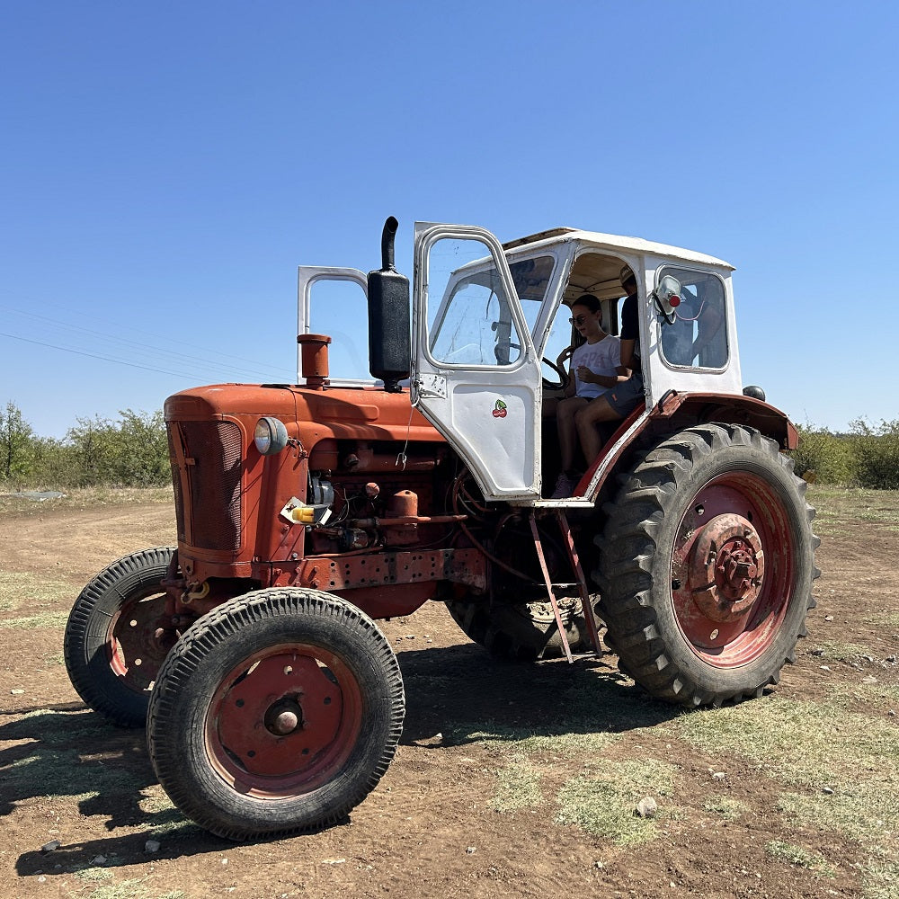 Driving a tractor on your own. Veliko Tarnovo and Arbanassi