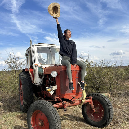 Driving a tractor on your own. Veliko Tarnovo and Arbanassi