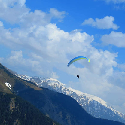 Panoramic, acrobatic, or long paraglider flight above Stara Planina