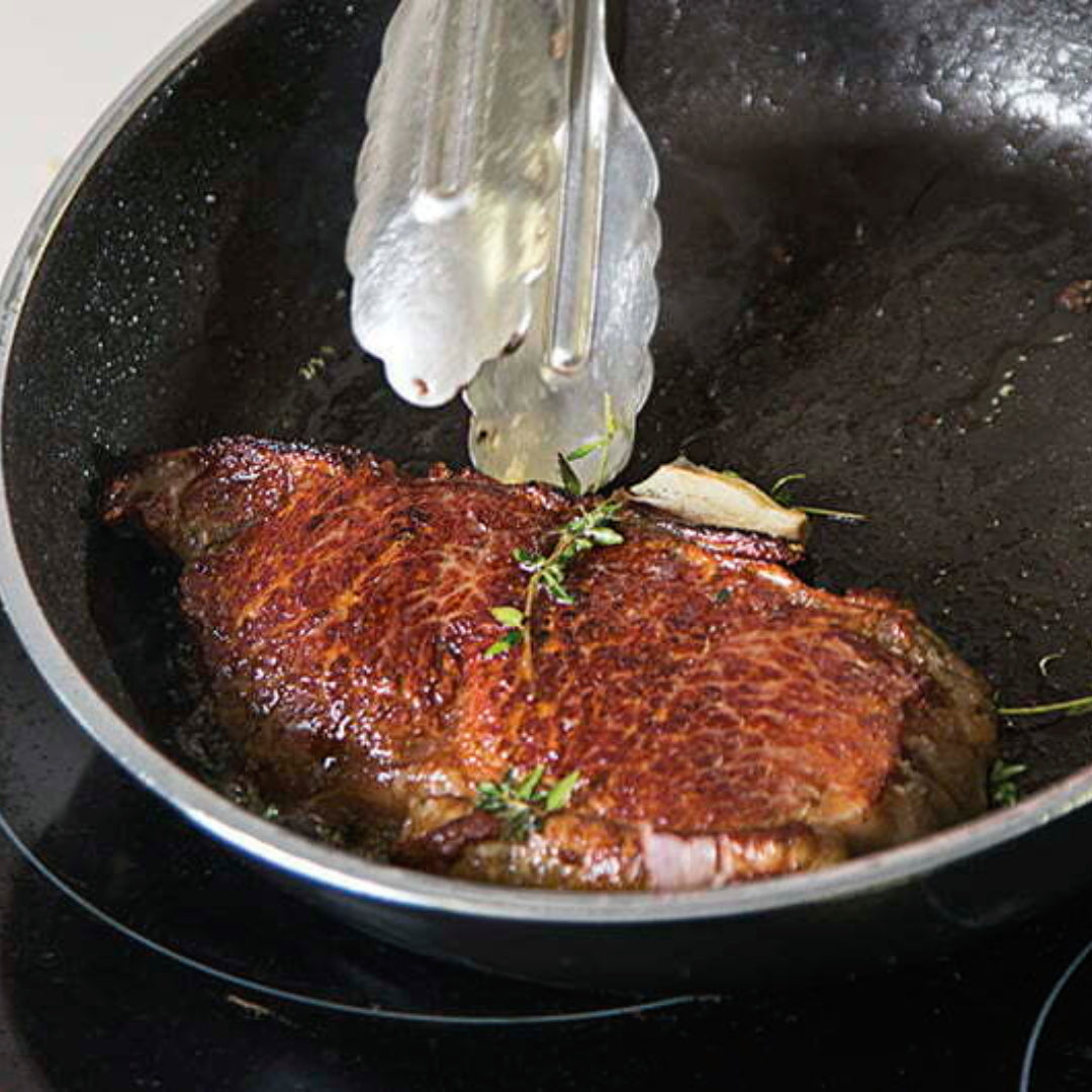 Beef steaks and burgers