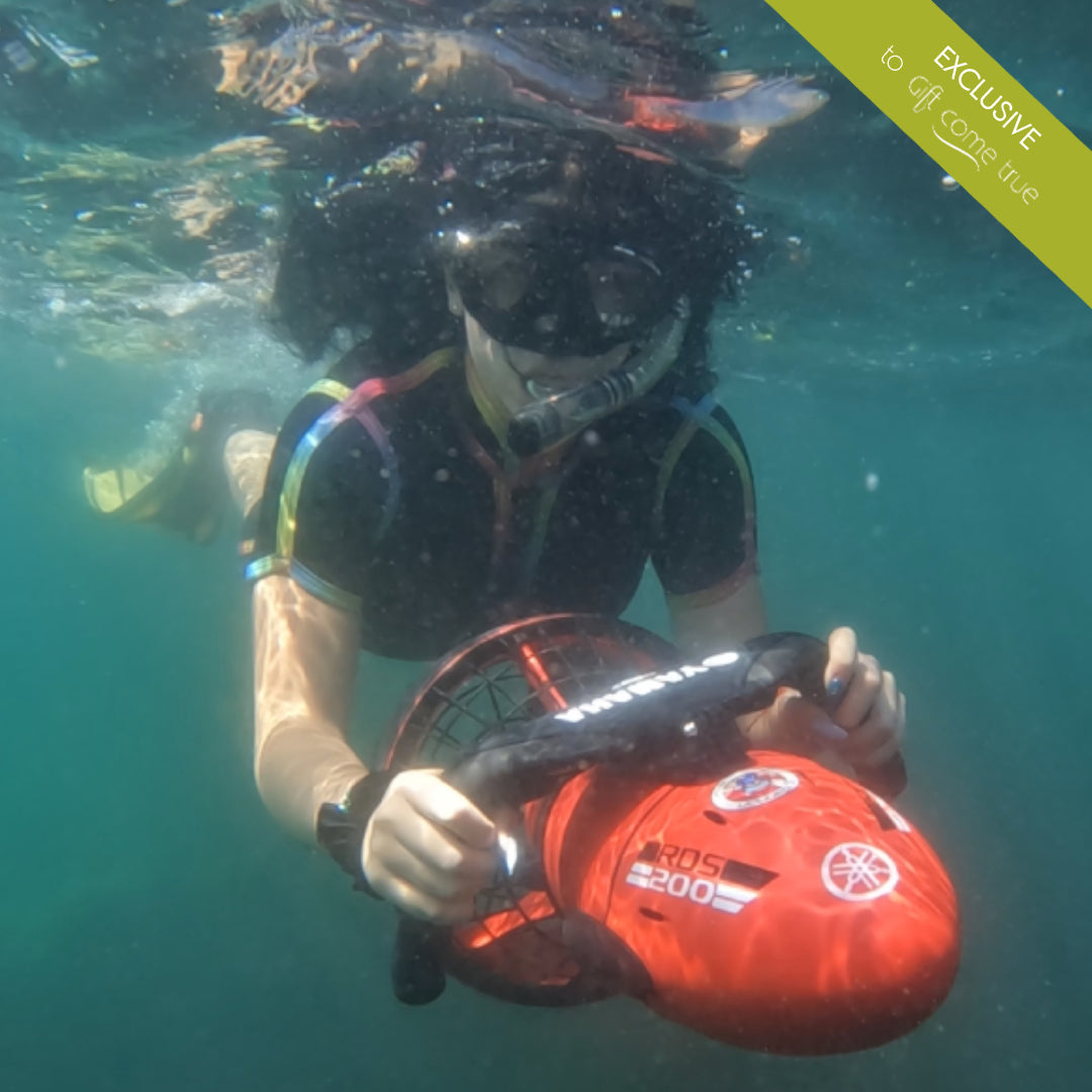 Snorkeling with an underwater scooter from St Ivan island in Sozopol