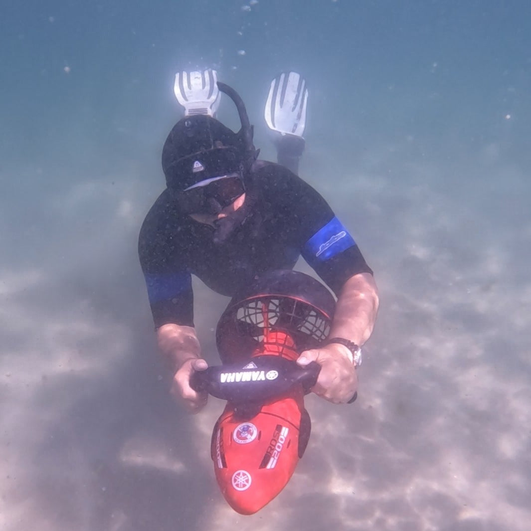 Snorkeling with an underwater scooter from St Ivan island in Sozopol