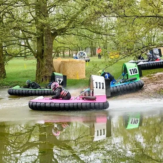 Extreme water and land drifting. Hovercraft in Sofia