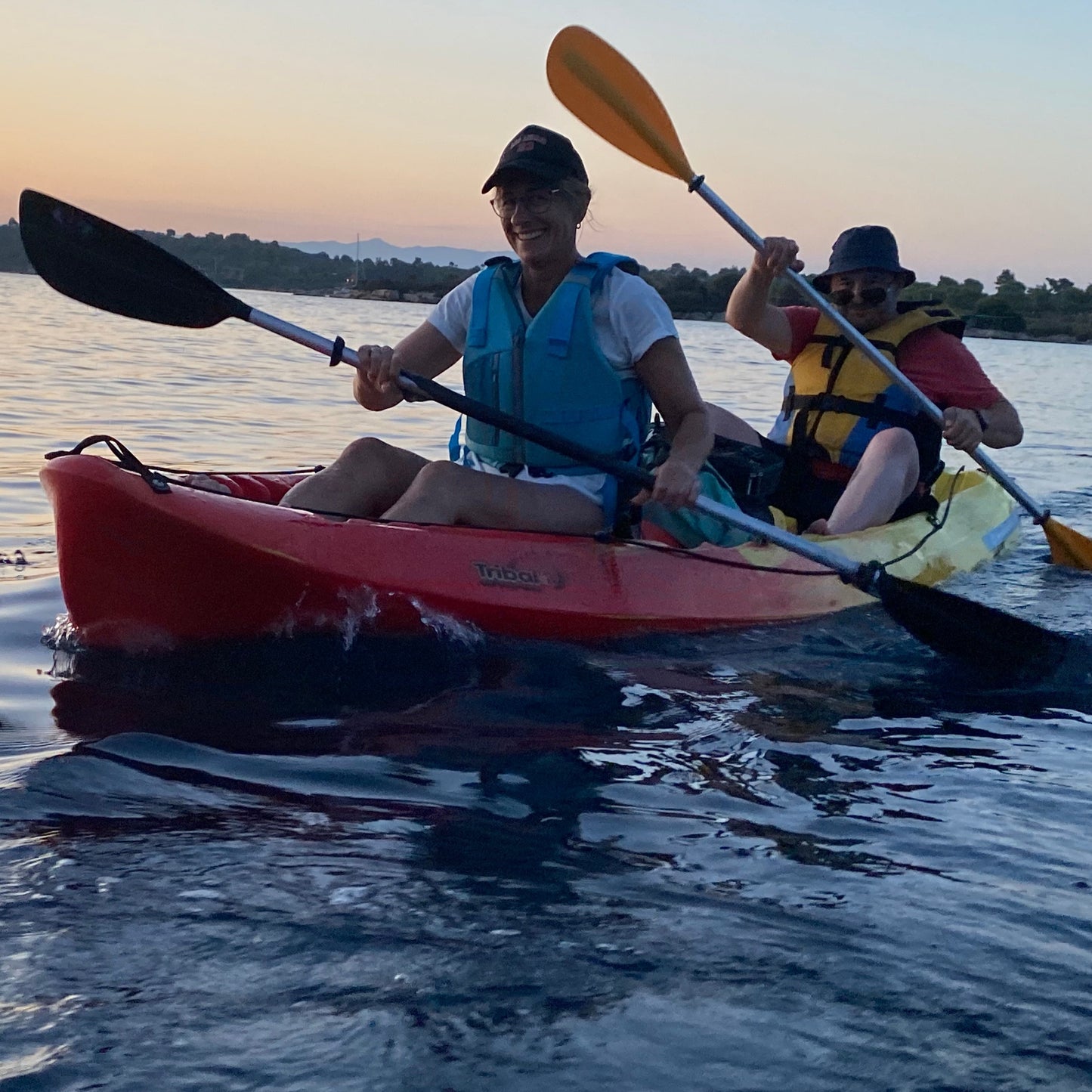 The magic at sunset - sunset kayak tour around the beautiful Vourvourou. Greece