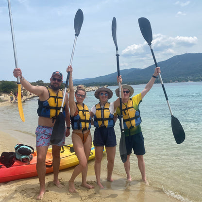 Half-day kayak tour in the crystal waters around Vourvourou and Diaporos island. Greece