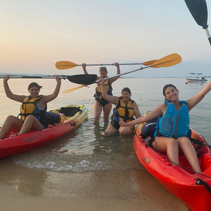 The magic at sunset - sunset kayak tour around the beautiful Vourvourou. Greece