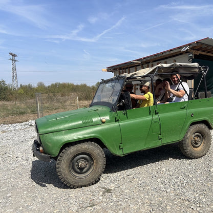 Offroad authentic Russian military jeep. Veliko Tarnovo and Arbanassi