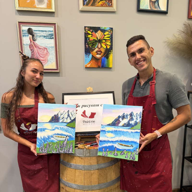 Painting and prosecco in Sofia – An art experience with a professional artist
