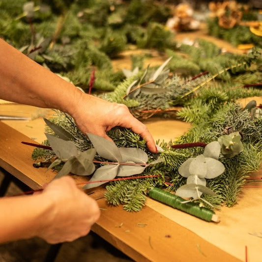 Christmas wreath made of natural materials