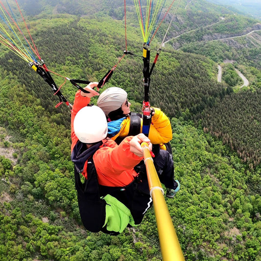 A combo hike and fly day - hiking and paraglider flight above Stara planina