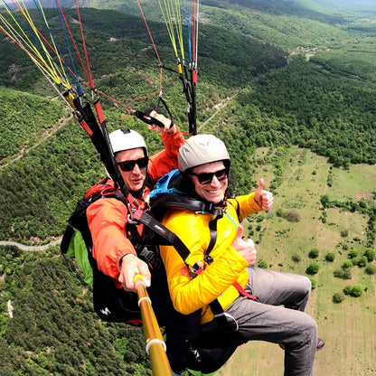 A combo hike and fly day - hiking and paraglider flight above Stara planina