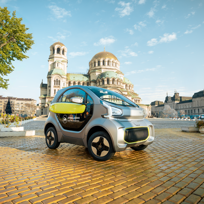 Adventure through Sofia with a two-seater mini electric car