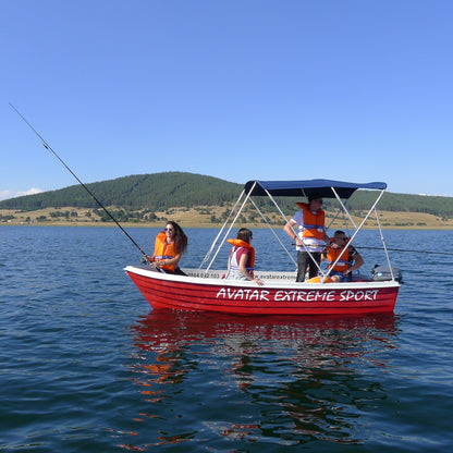 Summer air and water adventure combo. Moto-delta glider flight and free boat rental at Batak dam