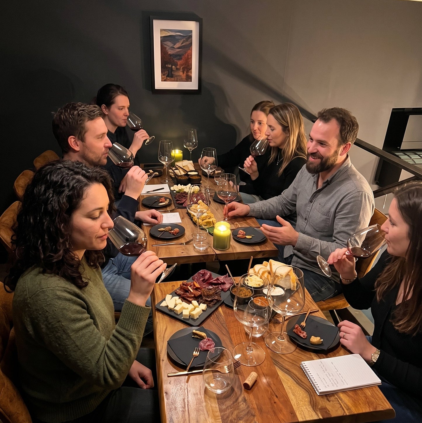 Premium tasting of five wines with gourmet delicacies