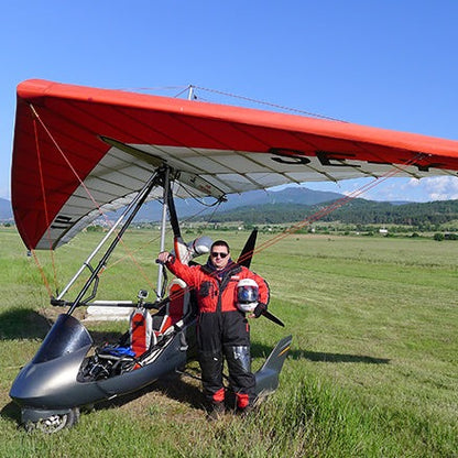 Summer air and water adventure combo. Moto-delta glider flight and free boat rental at Batak dam