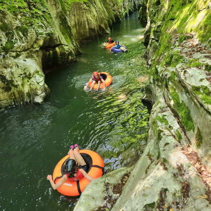 Water adventure with a floating tube. Enjoy a ride through Arda river canyon