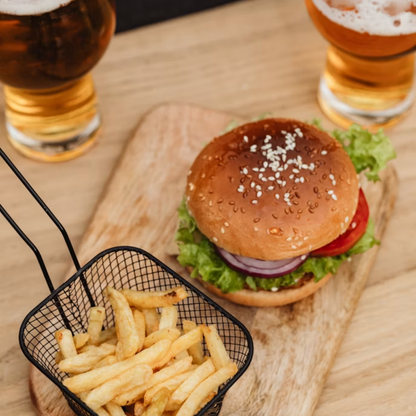 Brewing of beer and burgers