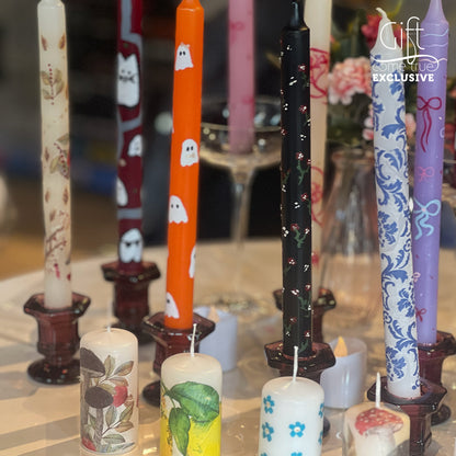 Candle painting and decoupage workshop for a cozy home interior. Varna