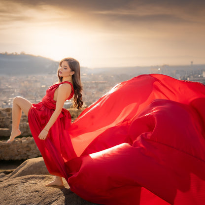 A Fairytale Flying Dress Photoshoot in the Heart of Plovdiv