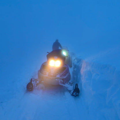 Night snowmobile ride just 50 km from Sofia