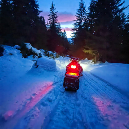 Night snowmobile ride just 50 km from Sofia