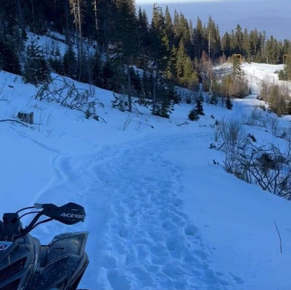 Extreme adventure - technical snowmobile ride