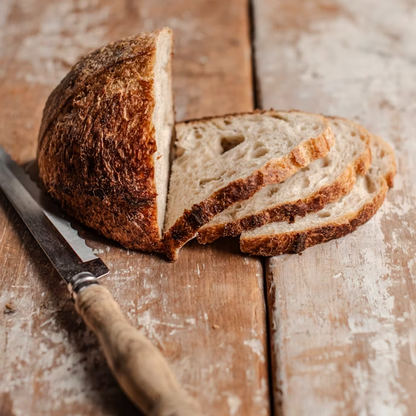 Bread with sourdough, yeast and snacks