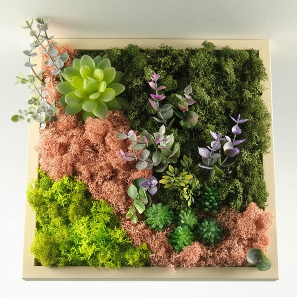 Unique green paintings from Scandinavian moss